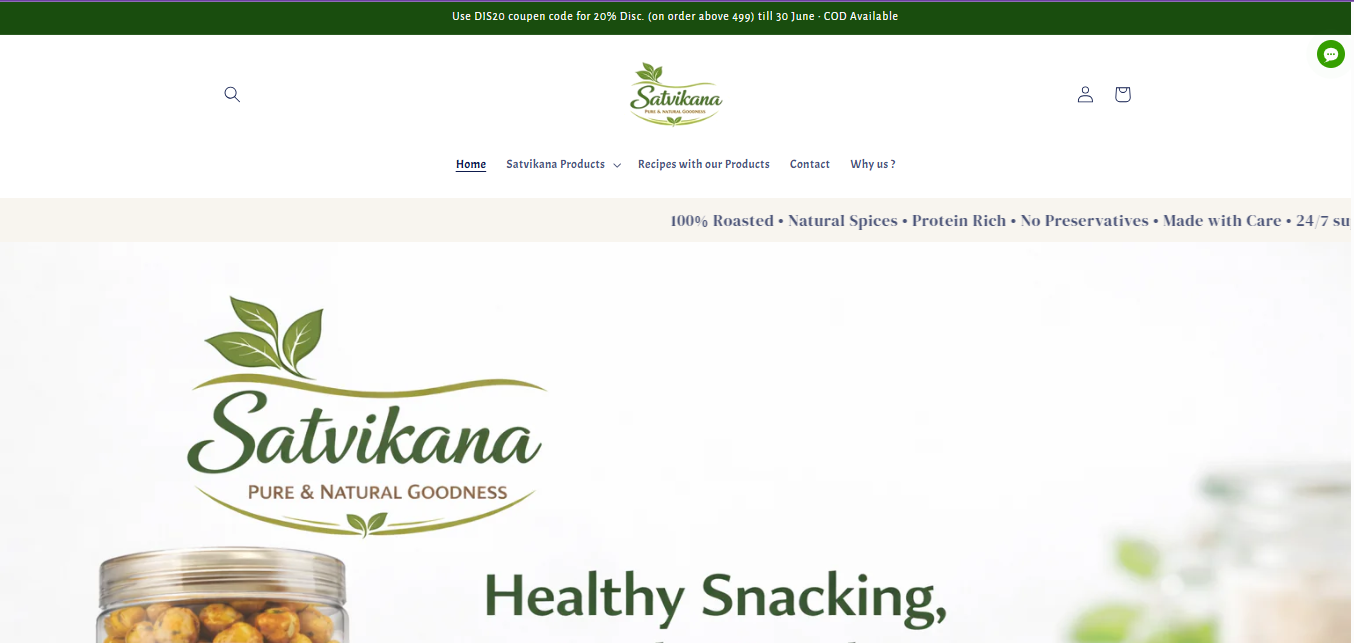 Satvikana.com - FMCG en Food Webshop